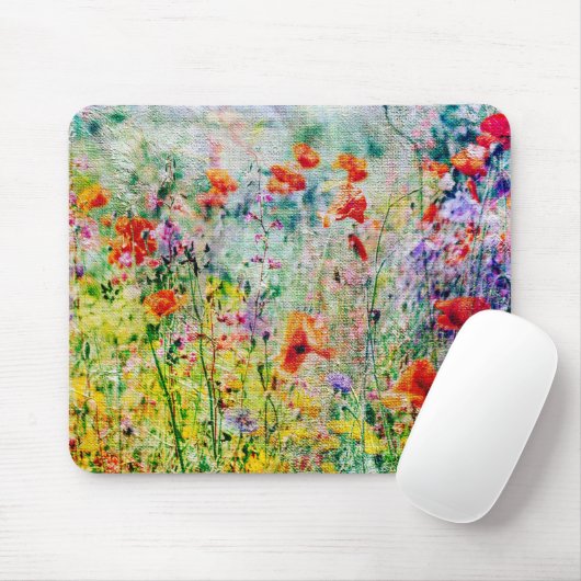Mohnblumen Blume auf der Wiese Niedliche Natur Auß Mousepad (Mit Mouse)