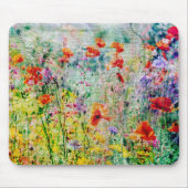 Mohnblumen Blume auf der Wiese Niedliche Natur Auß Mousepad (Vorne)