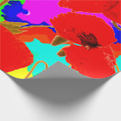 Mohnblumen Blume Farbenfrohe Helle Art Abstrakt Geschenkpapier (Ecke)