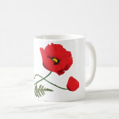 Mohnblumen-Blume Kaffeetasse (VorderseiteRechts)