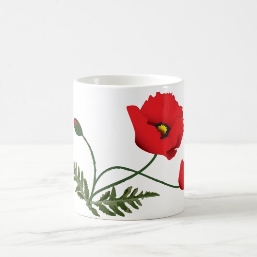 Mohnblumen-Blume Kaffeetasse (Mittel)