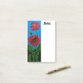 Mohnblumen-Blume Post-it Klebezettel (Auf Schreibtisch)