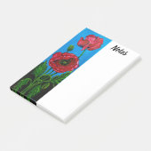 Mohnblumen-Blume Post-it Klebezettel (angewinkelt)