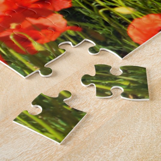 Mohnblumen Blume unter alten Olivenbäumen Puzzle (Seite)