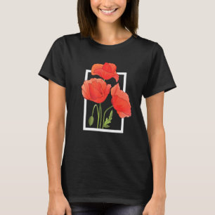 Mohnblumen Blume Wasserfarbe - Natur Sommer Liebe T-Shirt