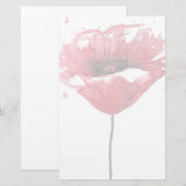 Mohnblumen-Blume, Watercolor Briefpapier (Vorne/Hinten)