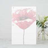 Mohnblumen-Blume, Watercolor Briefpapier (Stehend Vorderseite)