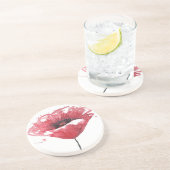 Mohnblumen-Blume, Watercolor Getränkeuntersetzer (Seite)