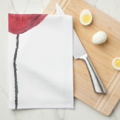 Mohnblumen-Blume, Watercolor Handtuch (Viertel Falte)