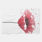 Mohnblumen-Blume, Watercolor Handtuch (Horizontal)
