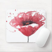 Mohnblumen-Blume, Watercolor Mousepad (Mit Mouse)