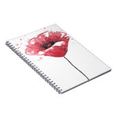 Mohnblumen-Blume, Watercolor Notizblock (Rechte Seite)