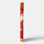 Mohnblumen-Blumen auf TAN und orange Hintergrund Case-Mate iPhone Hülle (Rückseite / Rechts)