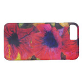 Mohnblumen-Blumen-Kunst-Fall Case-Mate iPhone Hülle (Rückseite (Horizontal))
