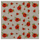 Mohnblumen-Blumen Stoff (Nahaufnahme)