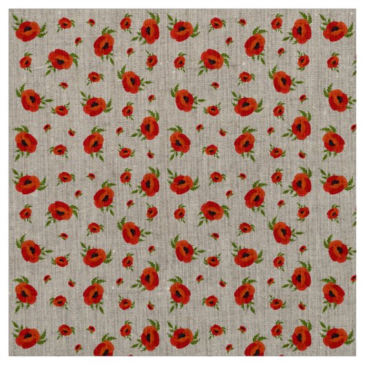 Mohnblumen-Blumen Stoff (Muster)