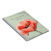 Mohnblumen-Blumennotizbuch | Wildblumen-Seelen-Jou Notizblock (Rechte Seite)