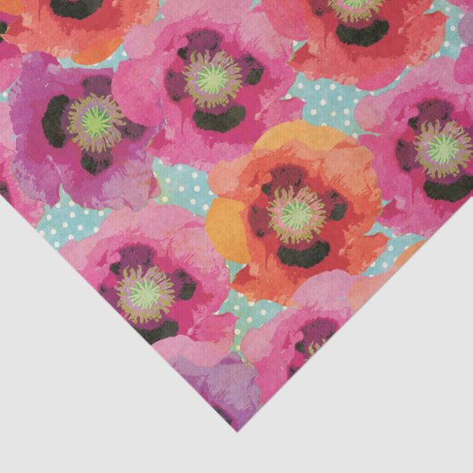 Mohnblumen-Blüten Seidenpapier (Ausschnitt)