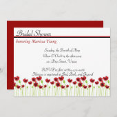 Mohnblumen-Brautparty-Einladung Einladung (Vorne/Hinten)