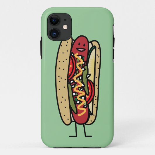 Mohnblumen-Brötchensenf des Chicago-Art-Würstchens Case-Mate iPhone Hülle (Rückseite)