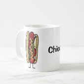 Mohnblumen-Brötchensenf des Chicago-Art-Würstchens Kaffeetasse (Vorderseite Links)