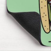 Mohnblumen-Brötchensenf des Chicago-Art-Würstchens Mousepad (Ecke)