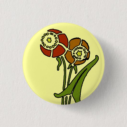 Mohnblumen Button (Vorderseite)