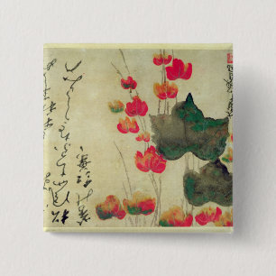 Mohnblumen Button