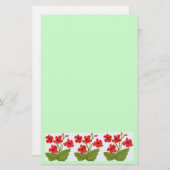 Mohnblumen-Digital-Malerei Briefpapier (Vorne/Hinten)