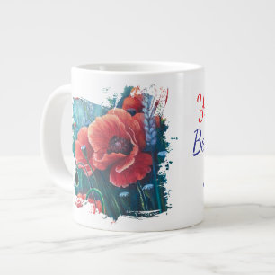 Mohnblumen, du bist der beste Teil meines Lebens Jumbo-Tasse