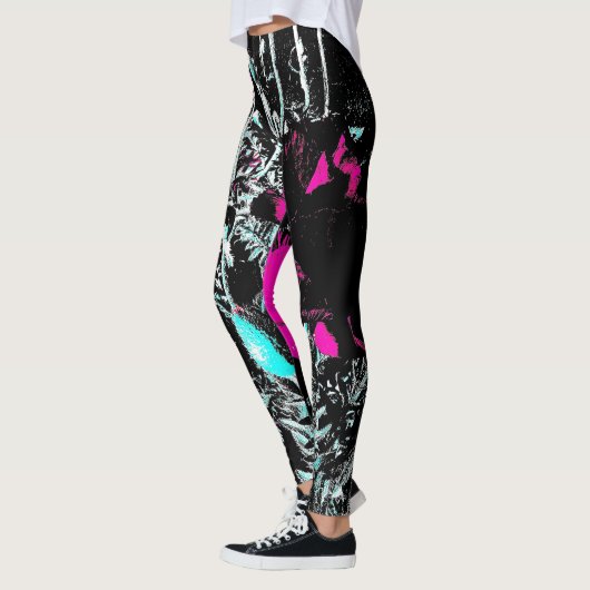 Mohnblumen dunkel leggings (Links)