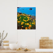 Mohnblumen entlang der Pazifikküste Poster (Küche)
