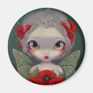 "Mohnblumen-Fee-" Magnet