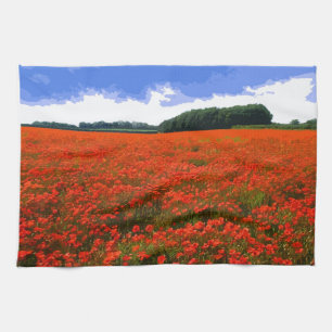 MOHNBLUMEN-FELD 3 GESCHIRRTUCH