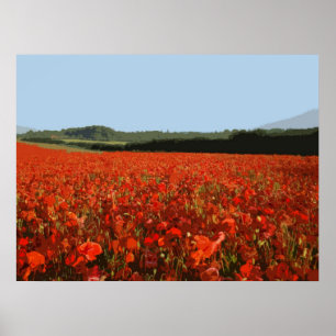 MOHNBLUMEN-FELD 4 POSTER
