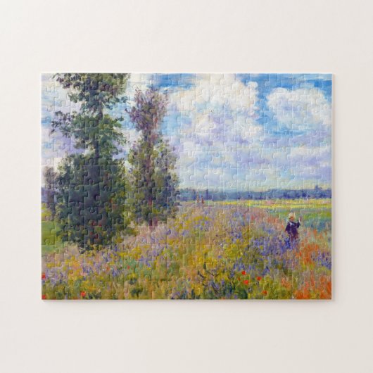 Mohnblumen-Feld, Argenteuil, Claude Monet 1875 Puzzle (Horizontal)