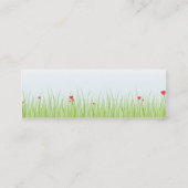 Mohnblumen-Feld - dünn Mini Visitenkarte (Rückseite)