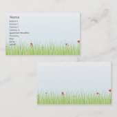 Mohnblumen-Feld - Geschäft Visitenkarte (Vorne/Hinten)