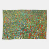 Mohnblumen-Feld Gustav Klimt Handtuch (Horizontal)