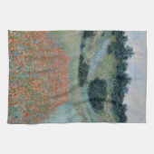 Mohnblumen-Feld in einem hohlen nahen Giverny Geschirrtuch (Horizontal)