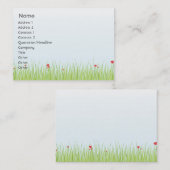 Mohnblumen-Feld - mollig Visitenkarte (Vorne/Hinten)