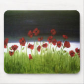 Mohnblumen-Feld Mousepad (Vorne)
