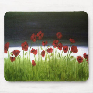 Mohnblumen-Feld Mousepad