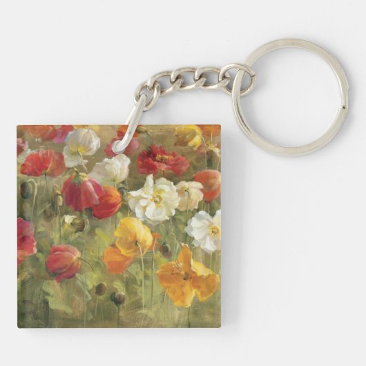 Mohnblumen-Feld Schlüsselanhänger (Rückseite)