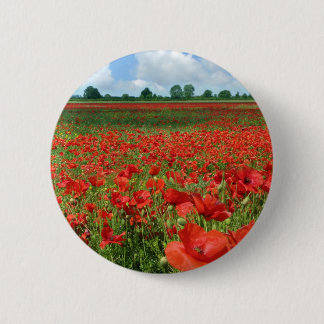 Mohnblumen-Felder Button