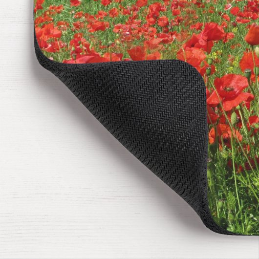 Mohnblumen-Felder Mousepad (Ecke)