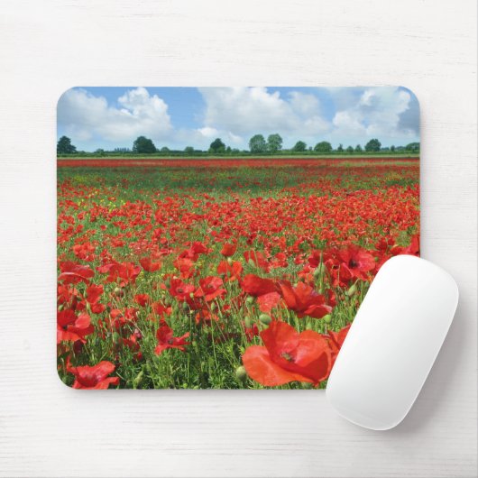 Mohnblumen-Felder Mousepad (Mit Mouse)