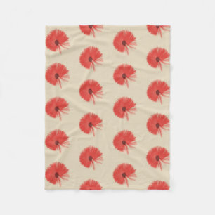 Mohnblumen-Fleece-Decke Fleecedecke