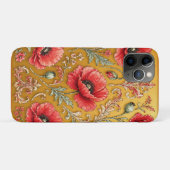 Mohnblumen-fleur goldenes Design Case-Mate iPhone Hülle (Rückseite (Horizontal))