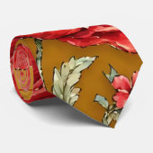 Mohnblumen-fleur goldenes Design Krawatte (Gerollt)